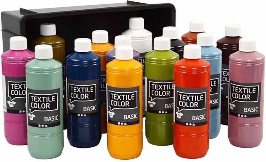 Creativ company Textielverf Diverse Kleuren 15x500 ml