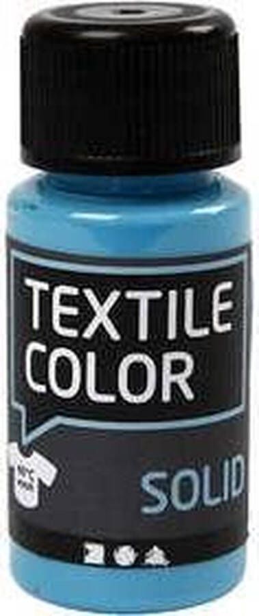 Creativ company Textielverf Turquoiseblauw Dekkend Creotime 50 ml