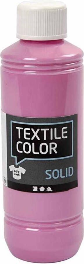 Creativ company Textielverf Roze Dekkend Creotime 250 ml