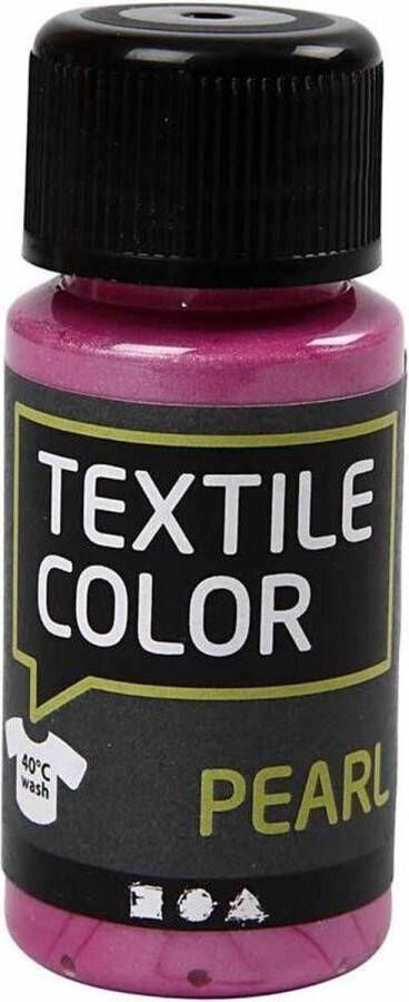 Creativ company Textile Color cyclaam parelmoer 50 ml 1 fles
