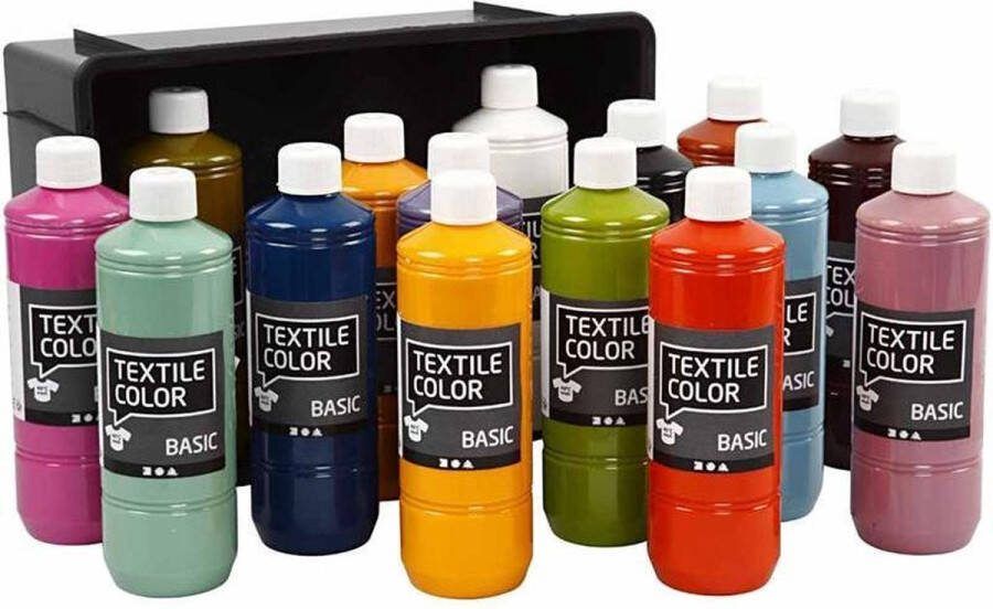 Creativ company Textielverf Kleuren Creotime 15x500 ml
