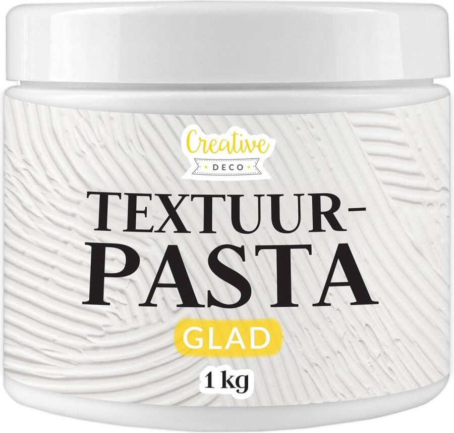 Creative Deco Structuurpasta met Gladde 1 kg Witte Fijne Pasta voor Kunstprojecten voor Acrylverf Eenvoudig te Gebruiken met een Spatel Voor het Creëren van 3D-effecten Structuren Texturen