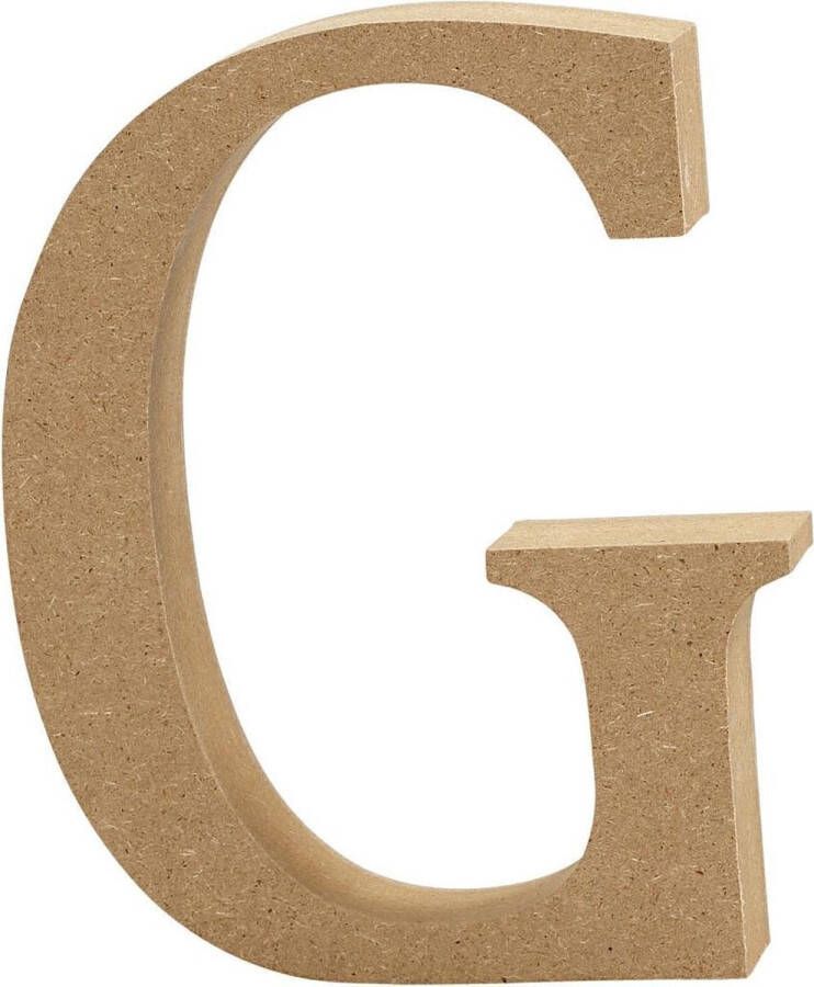 Creotime Letter G h: 8 cm dikte 1 5 cm MDF 1stuk