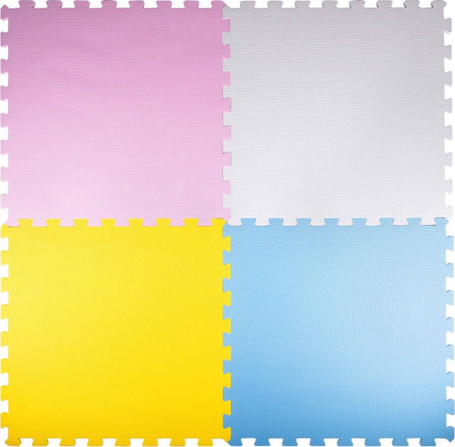 Creative Kids Kinder Puzzel Speelgoed Mat 4 Stuks Speelmat Zachte Kleuren