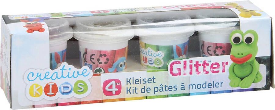 Creative Kids Klei set in pot a 55 Gr Glitter