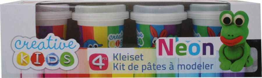 Creative Kids Klei Set Neon 4-delig 55 Gram