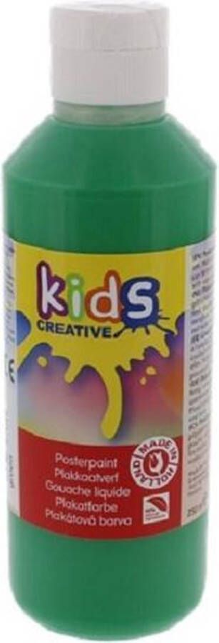Creative Kids Plakkaatverf Kinderen Groene Verf 250 ml Fles Geschikt voor Knutselprojecten