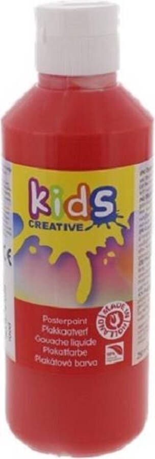 Creative Kids Hobbyshop Kids Creativity Plakkaatverf voor Kinderen Rood 250 ml 1 Stuk