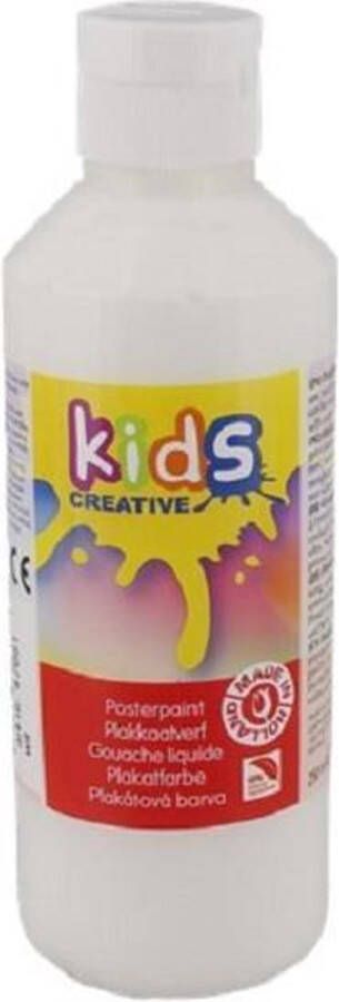 Creative Kids Plakkaatverf voor Kinderen Wit 250 ml Veilig en Makkelijk te Gebruiken