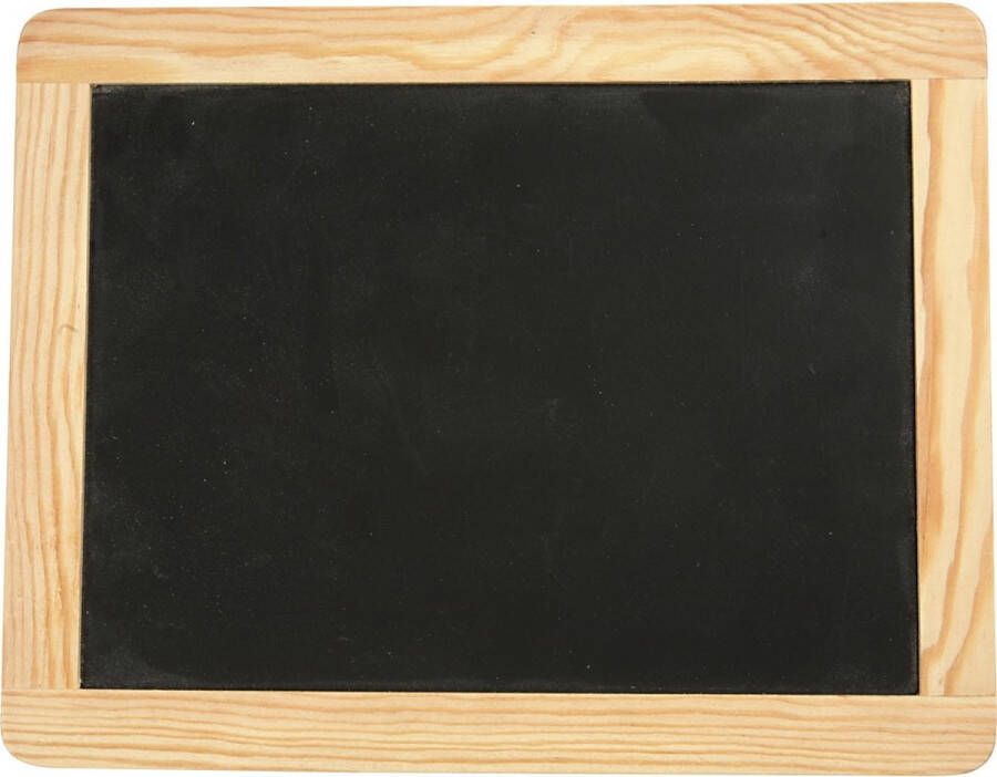 Creative Krijtbord 24 X 19 Cm Hout Blank zwart Per Stuk