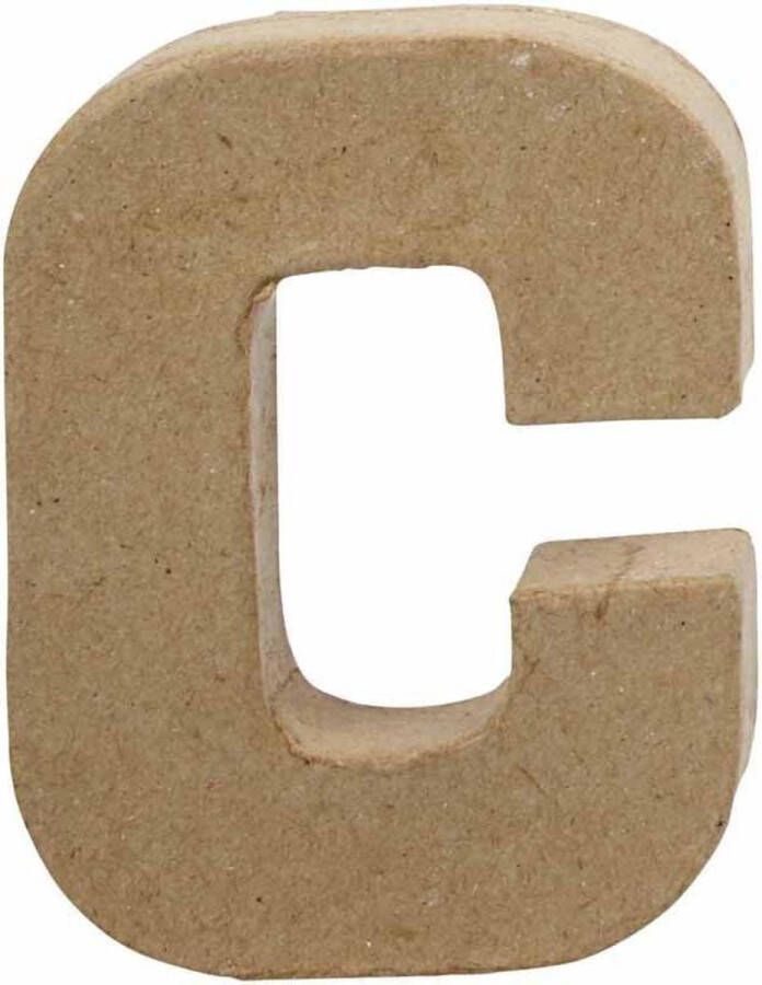 Creative letter C papier-mâché 10 cm
