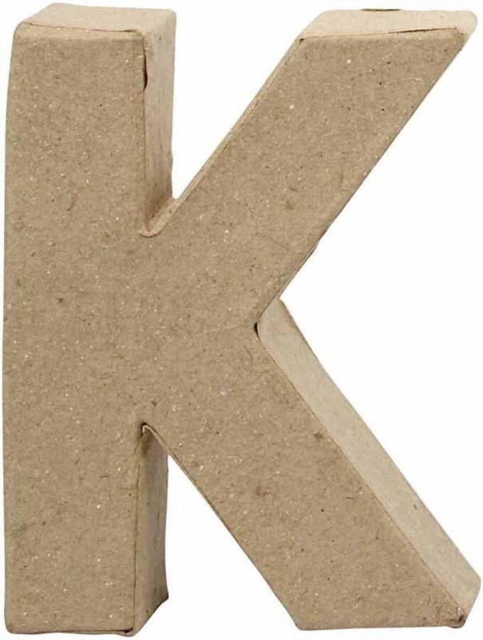 Creative letter K papier-mâché 10 cm