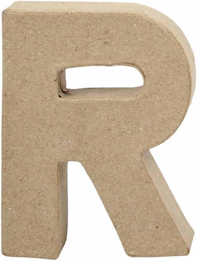 Creative letter R papier-mâché 10 cm