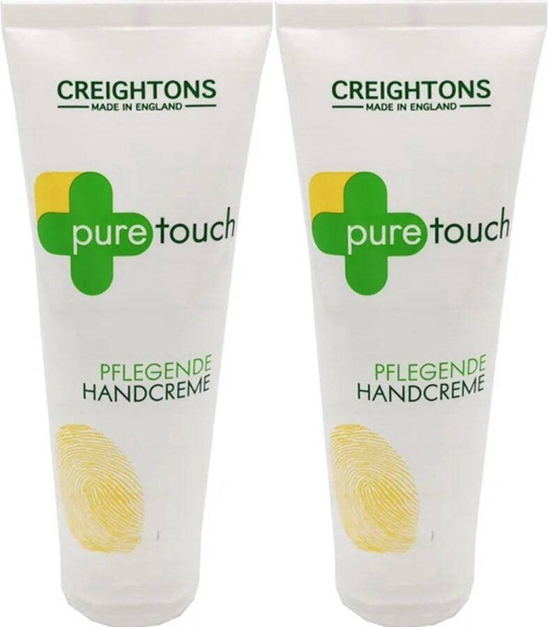 Creightons 2x Pure Touch Verzorgende Handcrème Parfumvrij & Antibacterieel 2x 100 ml Voor de zeer droge huid Moisturizing Handcream Antibacteriële handcrème