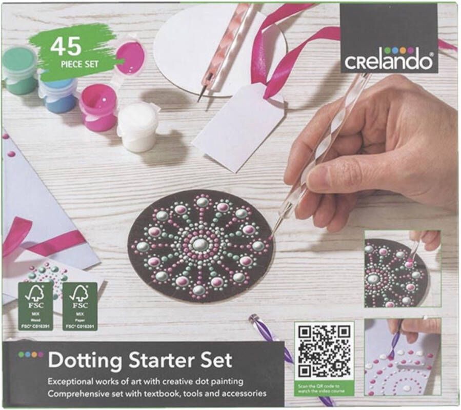 Crelando – Dotting Starter Set Complete set Teken sjablonen 45 Delig