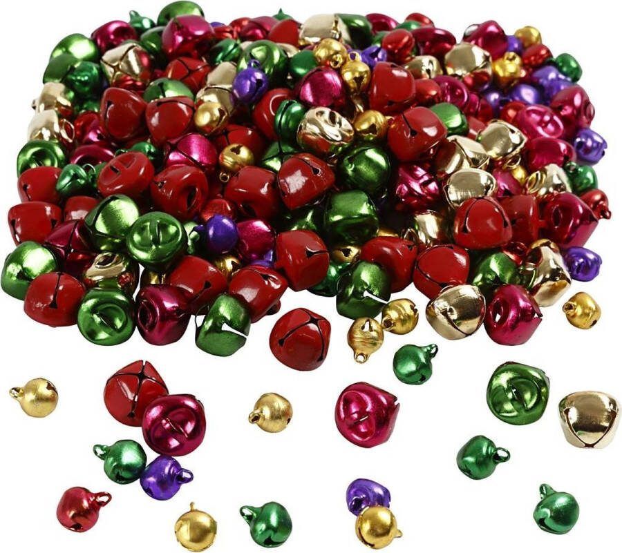 Creotime Bellen d: 10+14 mm metallic kleuren 320 assorti