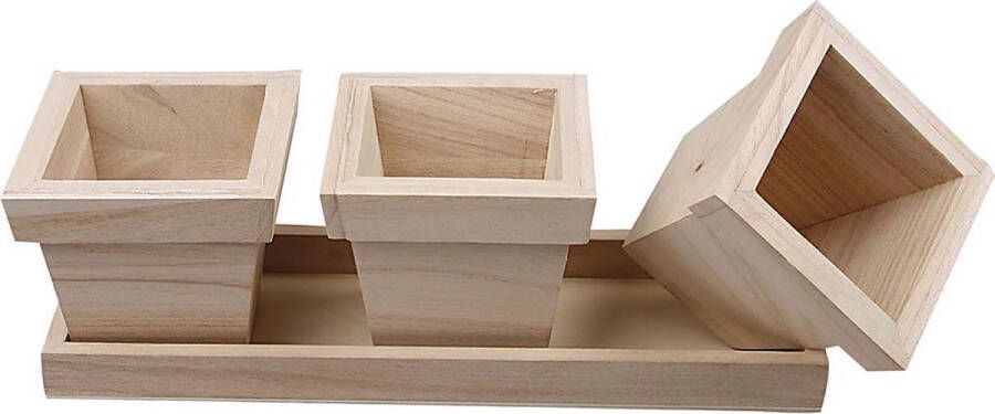 Creotime Bloempotten set afm 27x9x9 cm Keizerin boom 1 set