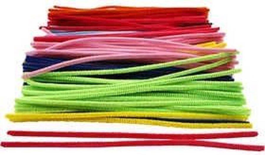 Creotime Chenilledraad Pijpenragers Knutseldraad Lengte: 30cm Dikte 6mm Verschillende kleuren 200 stuks