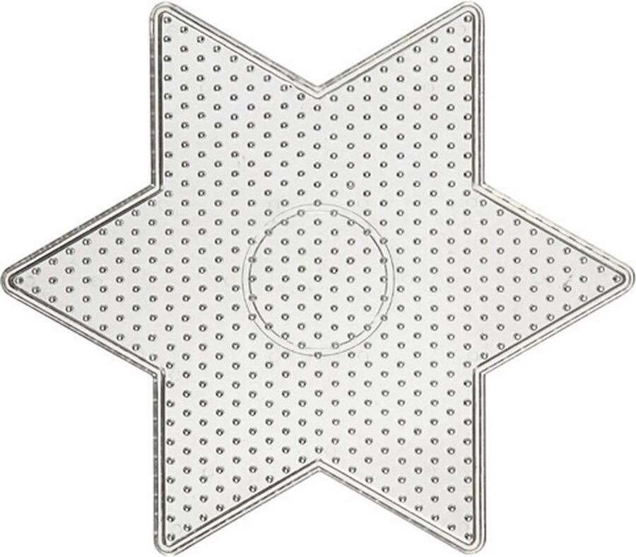 Creotime Grondplaat Ster groot transparant 15 cm