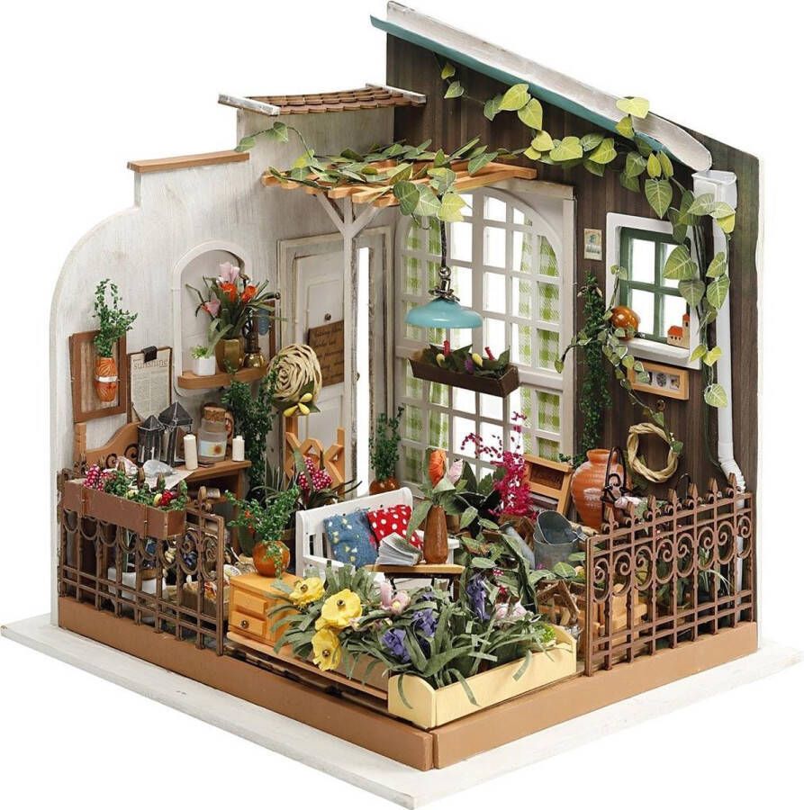 Creotime Diy Miniatuur Gardenroom Knutselset 21 X 19 Cm