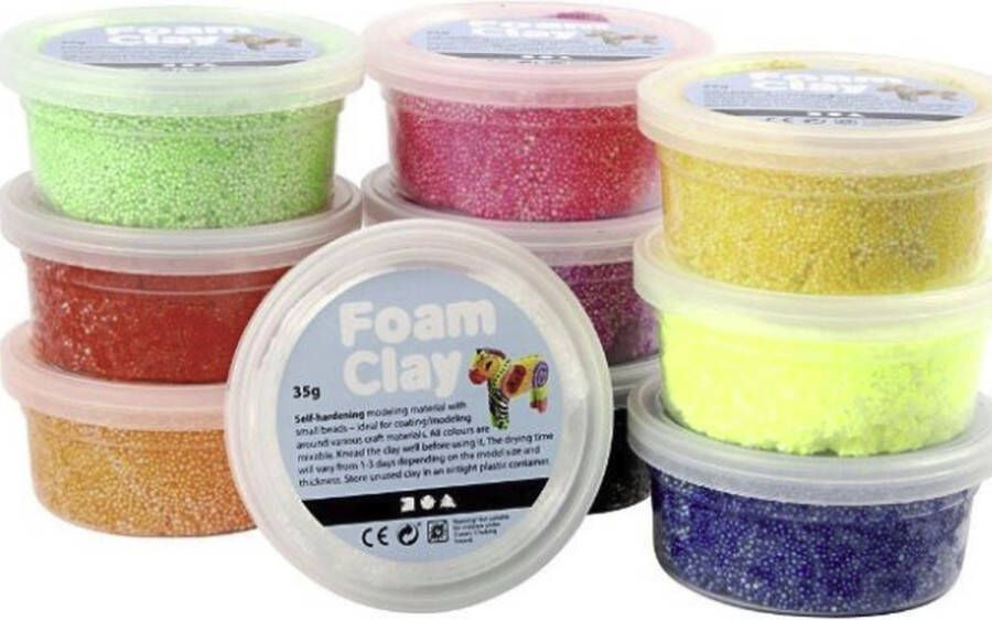 Creotime Foam Clay basispakket + isomo figuren Knutselen Boetseerklei Knutselpakket