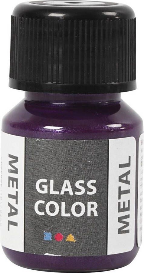 Creotime Glas- & Porseleinverf Glass Color 30 ml Metallic Paars