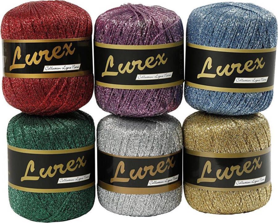 Creotime glitter garen multicolor 6x160 m