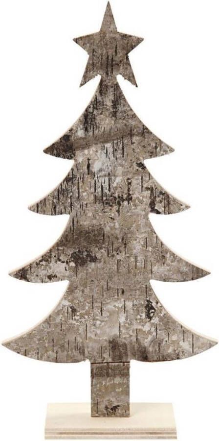 Creotime Kerstboom h: 26 cm b: 13 cm 1 stuk triplex
