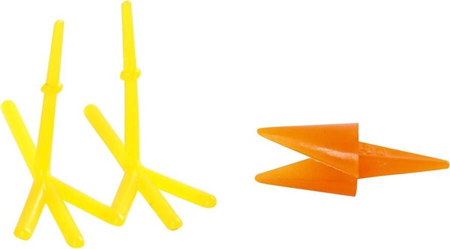 Creotime Kippen snavels en voeten geel oranje 30+37 mm x 28 mm 8-sets
