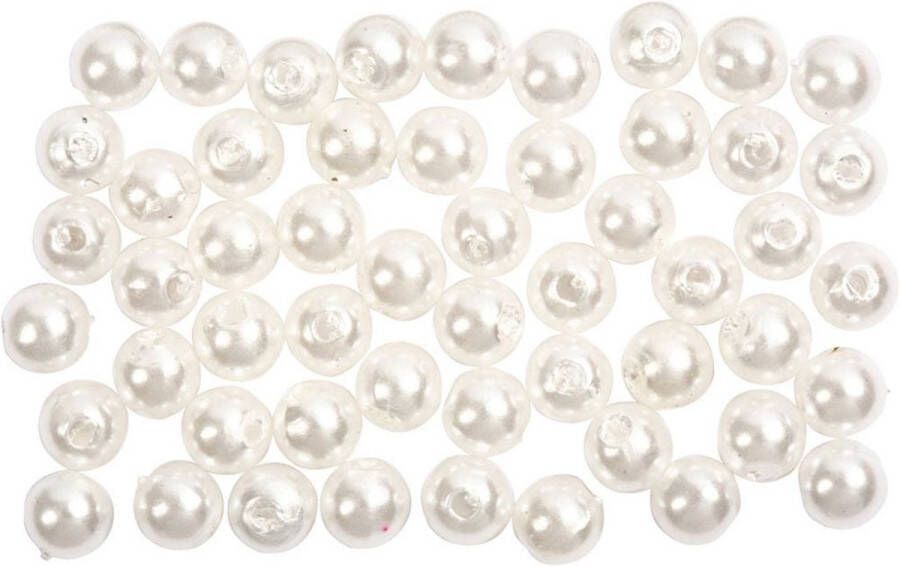 Creotime Kralen Parels Imitatie Parelmoer Sieraden maken Parelmoerkleurige Kraaltjes Diameter: 5mm Gatgrootte: 0 7mm 100 stuks