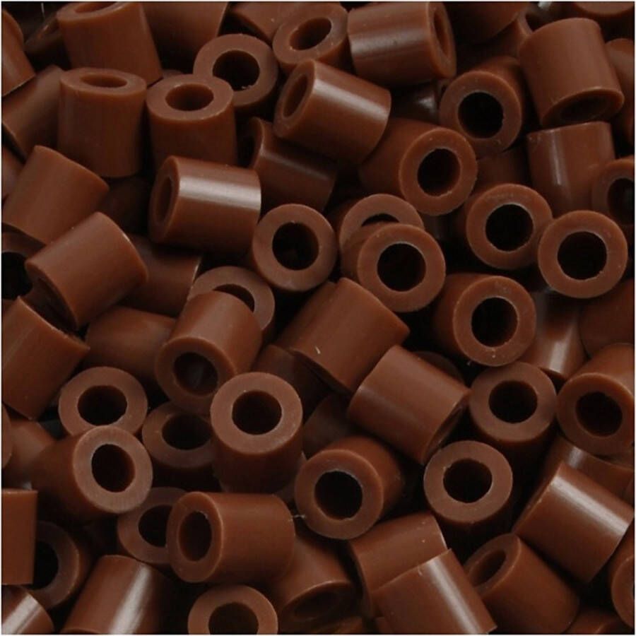 Creotime Strijkkralen afm 5x5 mm gatgrootte 2 5 mm chocolate (27) medium 6000stuks
