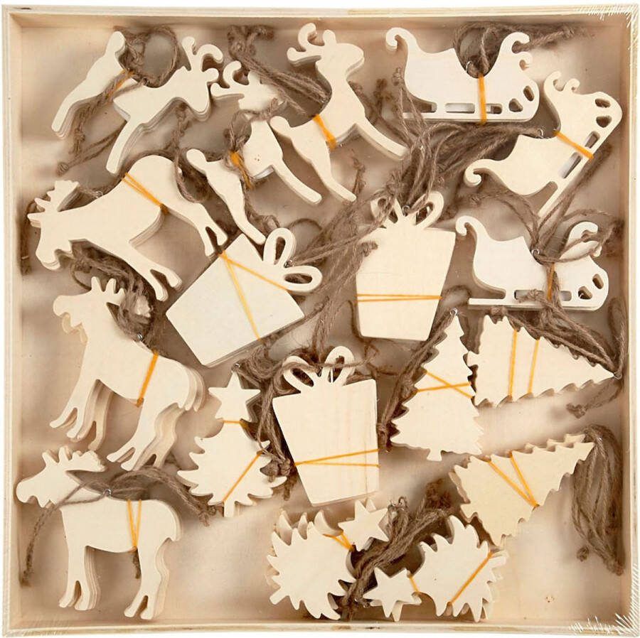 Creotime Ornamenten afm 7-9 cm triplex 90 assorti