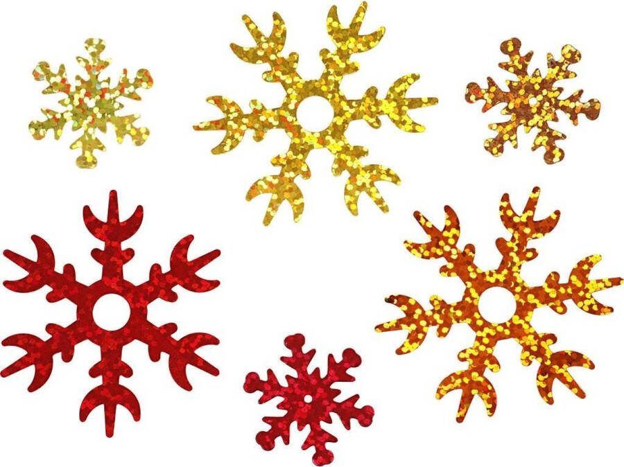 Creotime Pailletten Sneeuwvlokken Goud Rood Koper 25-45 Mm 30 Gram