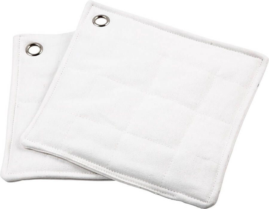 Creotime Pannenlappen afm 22x22 cm 265 g m2 2 stuks wit