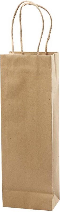 Creotime Papieren Zakken 13 X 8 X 36 Cm 10 Stuks Bruin
