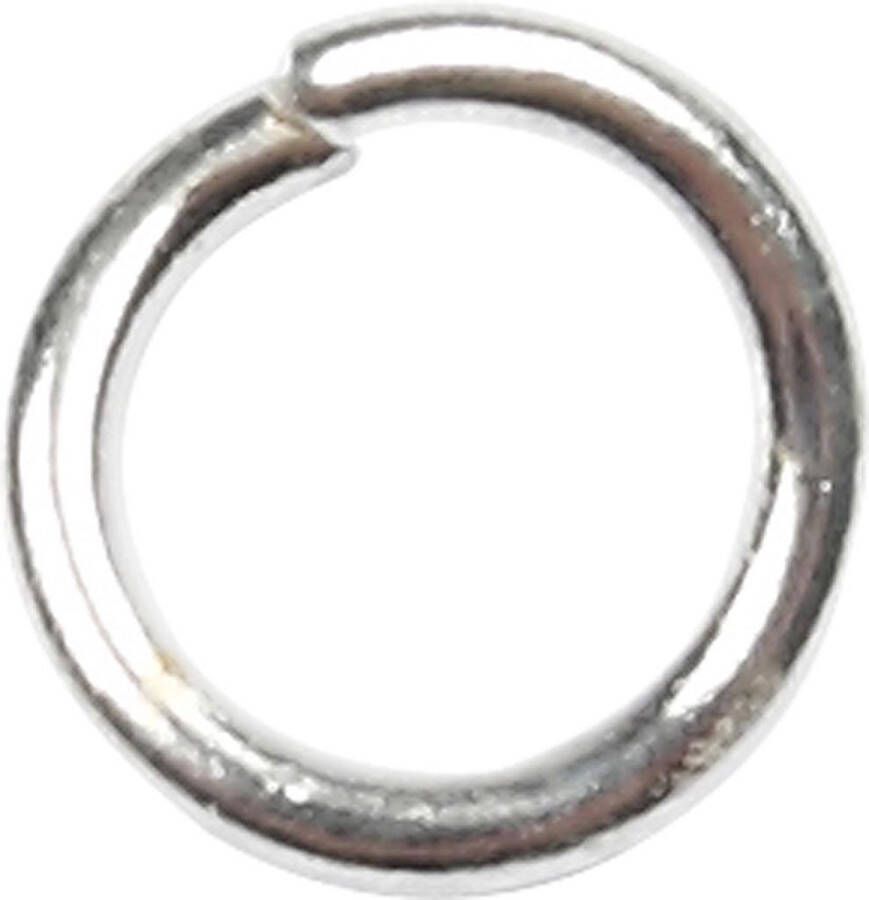 Creotime Ring rond 0 7 mm verzilverd SP 500 stuks