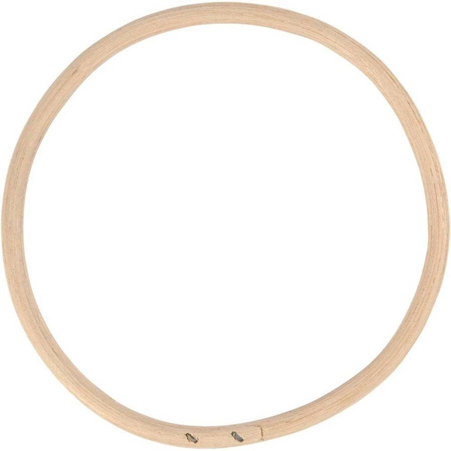 Creotime Ring Rond Frame Bamboe Hobbydecoratie Onbewerkt Naturel Look Dia: 15 3 cm 1 stuk