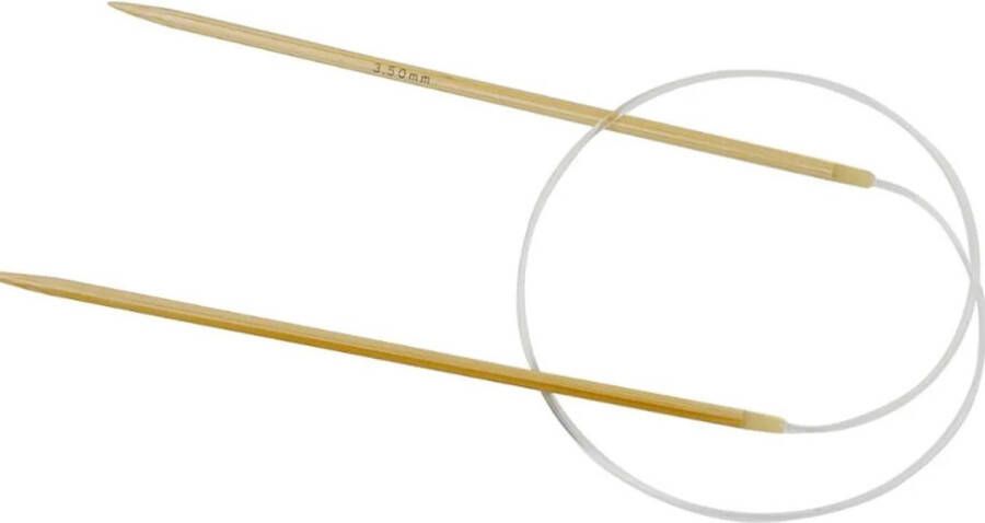 Creotime Rond Breinaalden Flexibele Breinaalden Bamboe Dikte: 3 5mm Lengte: 60cm 1 Stuk
