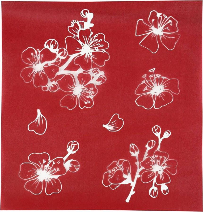 Creotime Screen Stencil Bloemen 20 X 22 Cm