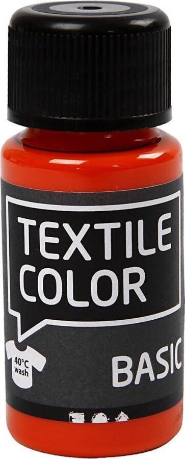 Creativ company Textielverf Kledingverf Oranje Basic Textile Color Creotime 50 ml
