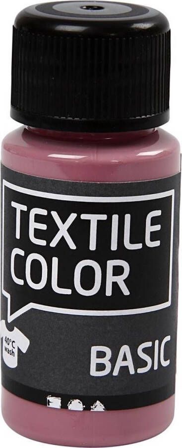 Textielverf Kledingverf Donkerroze Basic Textile Color Creotime 50 ml