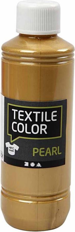 Creotime Textil Color Pearl Textielverf Goud 250 ml