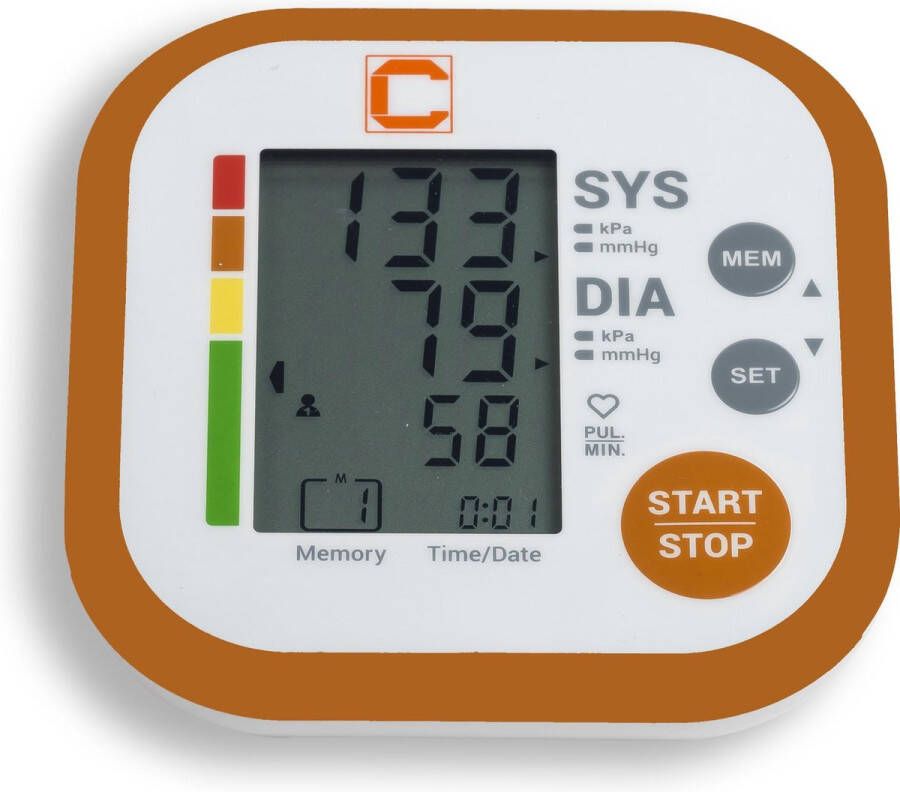 Cresta Care BPM630S Bovenarm digitale bloeddrukmeter | Onregelmatige hartslag herkenning | Dabl goedgekeurd | XL manchet 22 42 cm