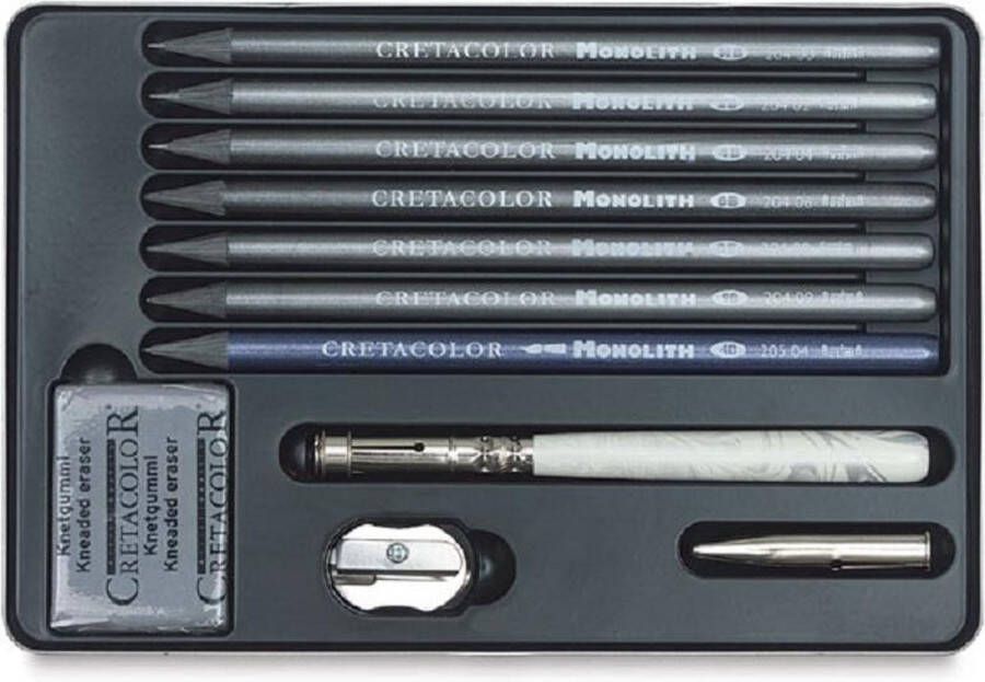 Cretacolor MonolithBox Graphite Tekenset 11-delig