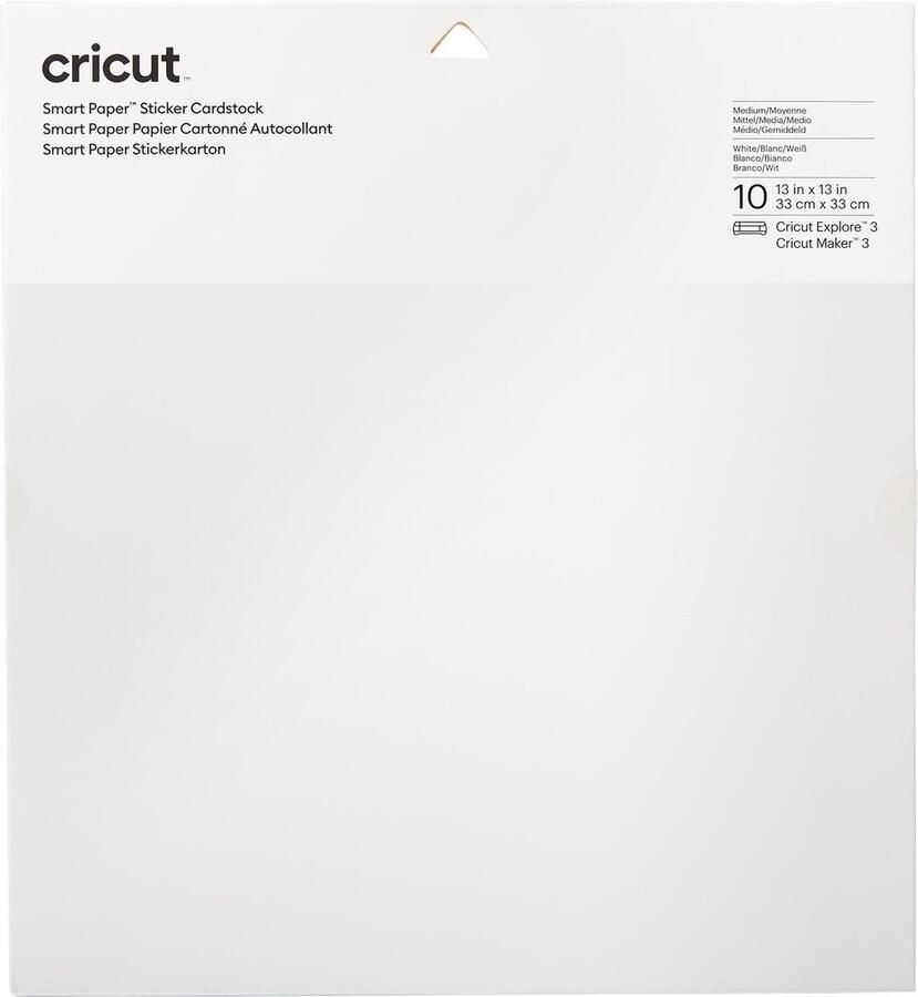CRICUT Smart Sticker Cardstock 33x33cm 10 sheets (White)