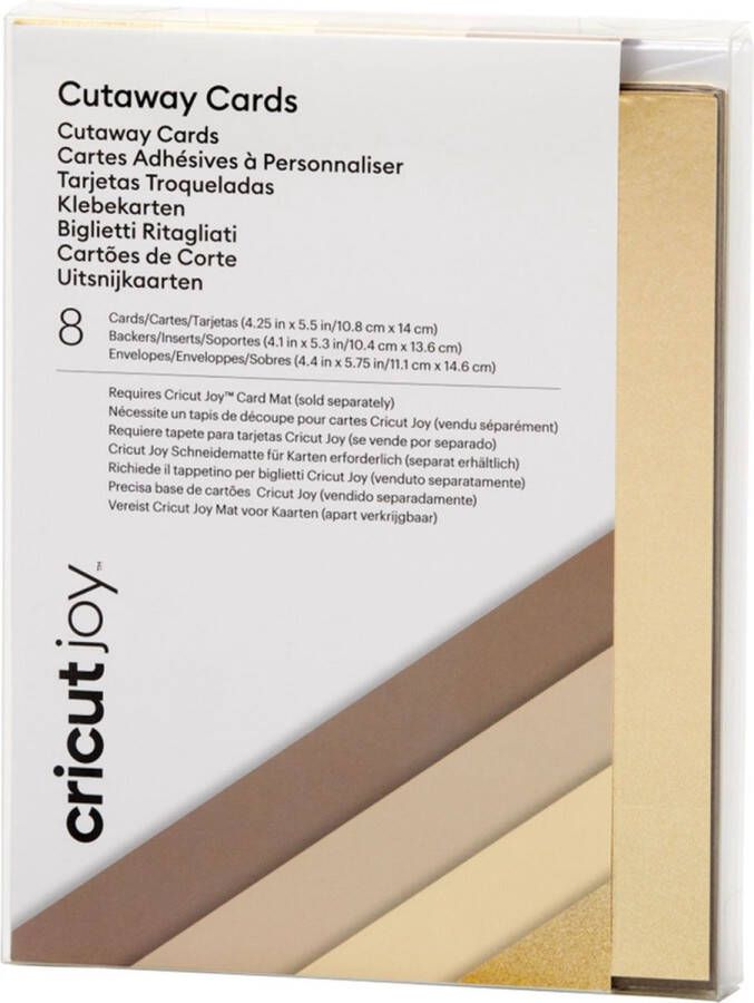 CRICUT Cut-Away Cards Neutrals R20 (10 8 cm x 14 cm) 8-pack