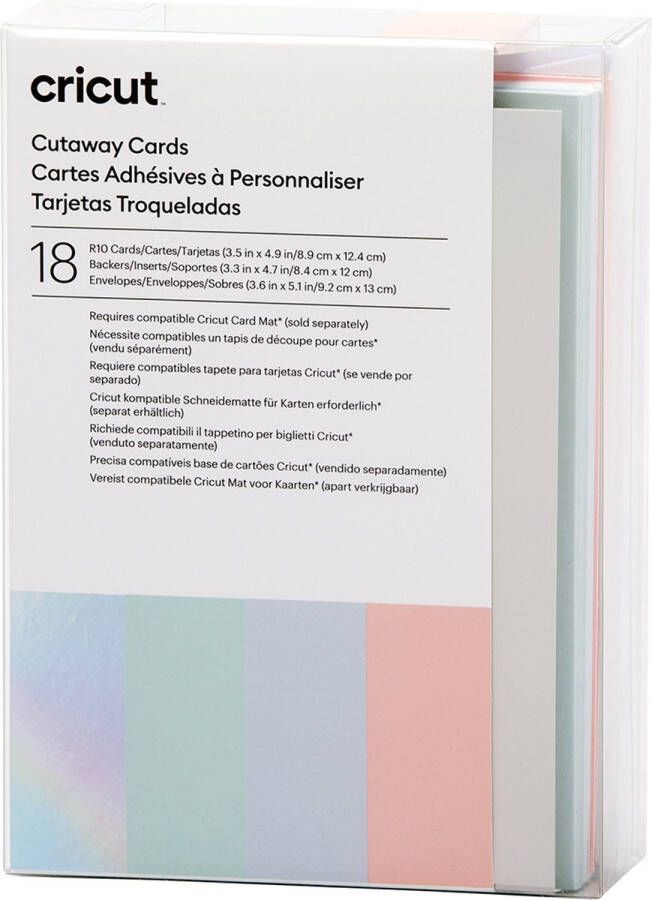 CRICUT Cut-Away Cards Pastel R10 (8 9 cm x 12 4 cm) 18-pack