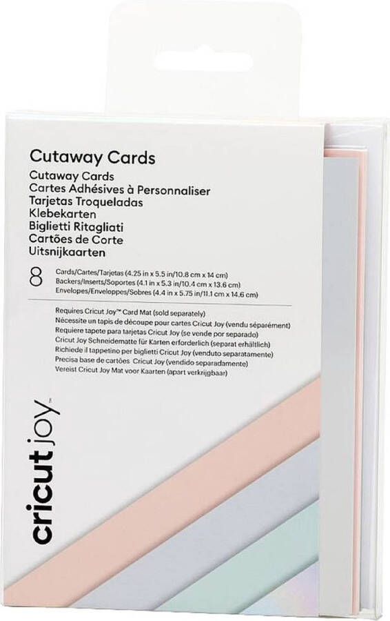 CRICUT cut-away kaarten pastel R20 10 8 x14cm 8 stuks