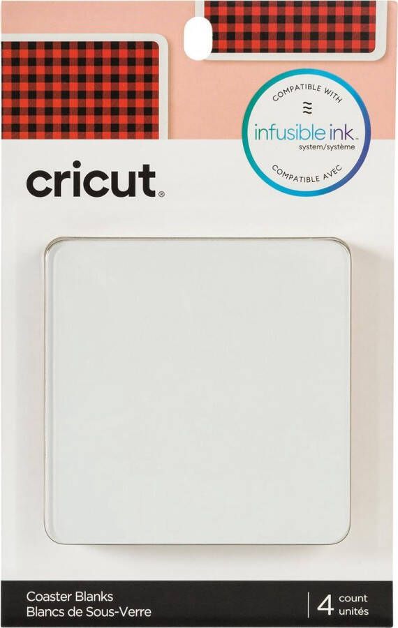 CRICUT Infusible Ink Aluminium Coasters 4-pack (White Square)
