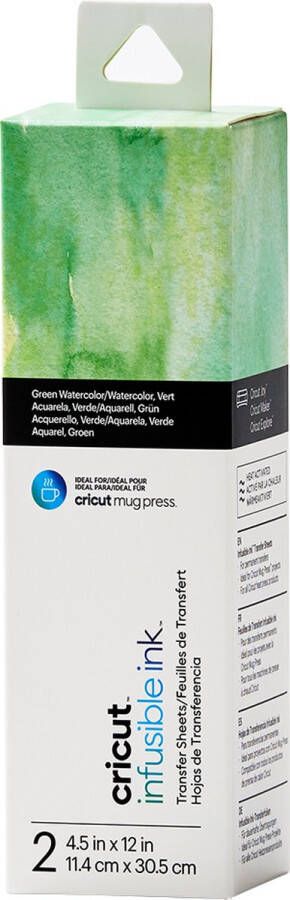 CRICUT Infusible Ink Transfer Sheets 2-pack (Green Watercolor) ideal size for MugPress